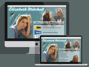 Mockup for actress Elizabeth Mitchell fan site